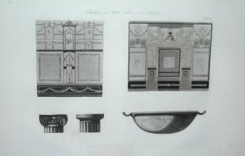 Peintures et utils retrouves a Pompei (Pompeya)