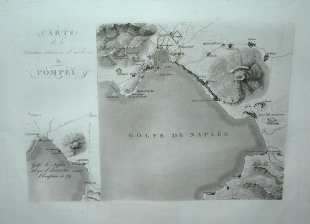 Carte de la situation ancienne et moderne de Pompei (Pompeya)