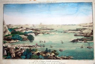Vue d'Optique Nouvelle representant ka Ville de Constantinople prise du cote de l'Hellespont