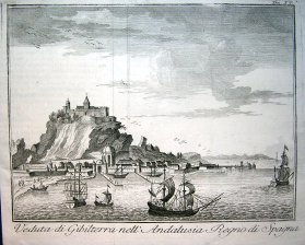 Veduta di Gibilterra nell Andalusia regno di Spagna