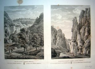 Vista de un valle de Sierra Morena ; Vista del Puerto de Despeña Perros en Sierra Morena [Despeñaperros]