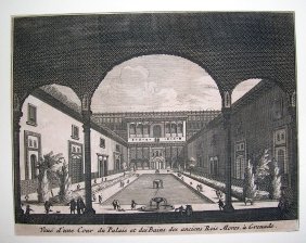 Veue d'une Cour du Palais et des Bains des anciens Rois Mores