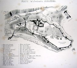 Plano de la fortaleza de la Alhambra