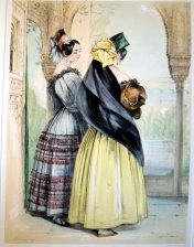 Spanish Ladies : Habited in the Maja dress of Andalusia