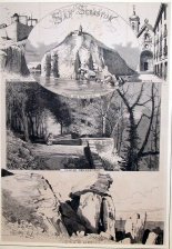 Apuntes de San Sebastian ; Faro de Santa Clara, Camino del Castillo, Detalle de la costa.