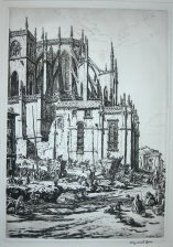 Apse Leon Cathedral (Catedral de León con Escena de Mercado) otro