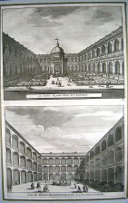 Le dedans du grand cloitre de L'Escurial/L'un des Cloitres de L'Escurial ou il y en a Six autres Semblables (Escorial)