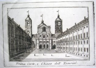 Prima corte e Chiesa dell' Escurial (Escorial)