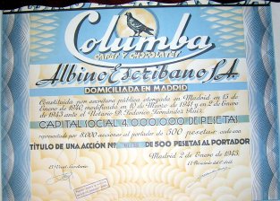 Columba Cafes y Chocolates Albino Escribano S.A.