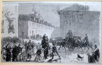 Les redacteurs carlistes de la Esperanza et de la Epoca conduits a la prison de San Francisco, a Madrid