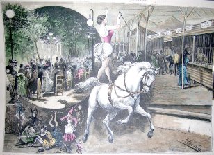 Madrid, espectaculos veraniegos : Conciertos en los jardines del Buen Retiro, En los circos ecuestres, La coleccion zoologica de Mr. Cavanna, Los "Fantoches"