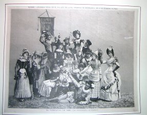 El Carnaval de 1884 : Madrid, cuadros vivos en el Palacio de la Sra. Duquesa de Medinaceli, el 28 de febrero ultimo