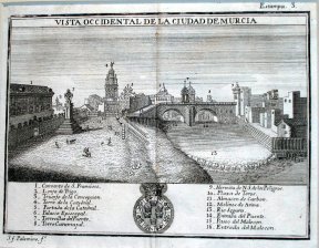 Vista occidental de la ciudad de Murcia