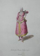 Habit of a persian lady in 1700 (Iran)