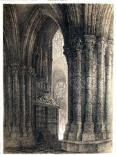 Interior de la Catedral de Toledo desde el altar de la Descension
