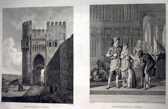 Vista de la Puerta de Toledo/Trages (sic) españoles en Toledo