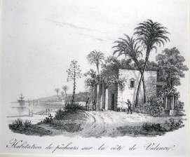 Habitation de pecheurs sur la cote de Valence