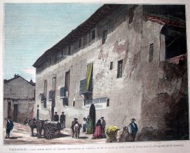 Aniversario CCCLXIX del fallecimiento de Cristobal Colon. Valladolid, casa donde murio el insigne descubridor de America en 20 de mayo de 1506, calle de Colon num. 7 (Descubrimiento de America)