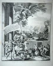 Vittoria contra gli Spagnoli Francesi, appo Saragossa in Spagnia li 20 Agosto L'Aº 1710...Doppo la totale destruzzione della Cavalleria del Duca d'Anjou...e d'entrare in Saragossa giono fequente Trionfante.