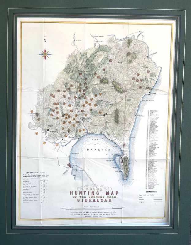 Rough Hunting Map of the Country Near Gibraltar