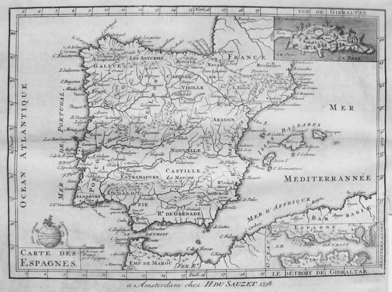 Carte des Espagnes
