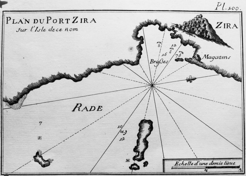Plan du Port Zira sur l'Isle dece Nom (Boyuk Zira, Azerbayán) - ROUX, Pl. 100