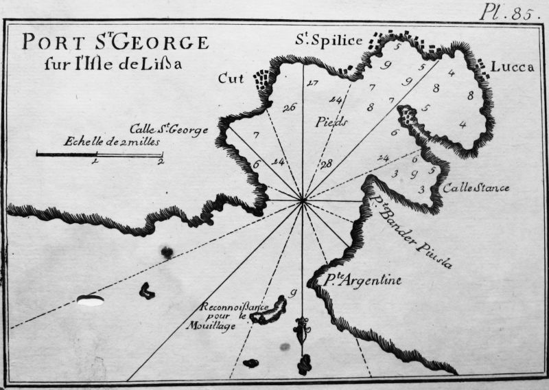 Port St. George sur l' Isle de Lissa (Isla Vis, Italia) - ROUX, Pl. 85