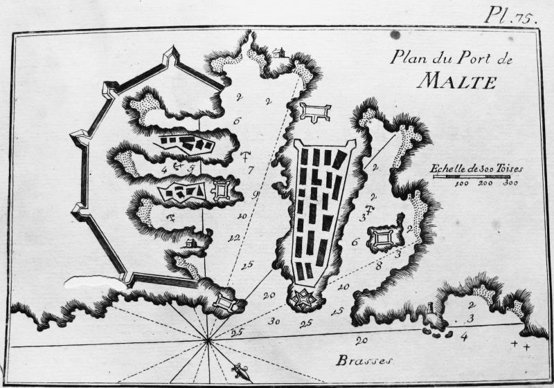 Plan du Port de Malte - ROUX, Pl. 75