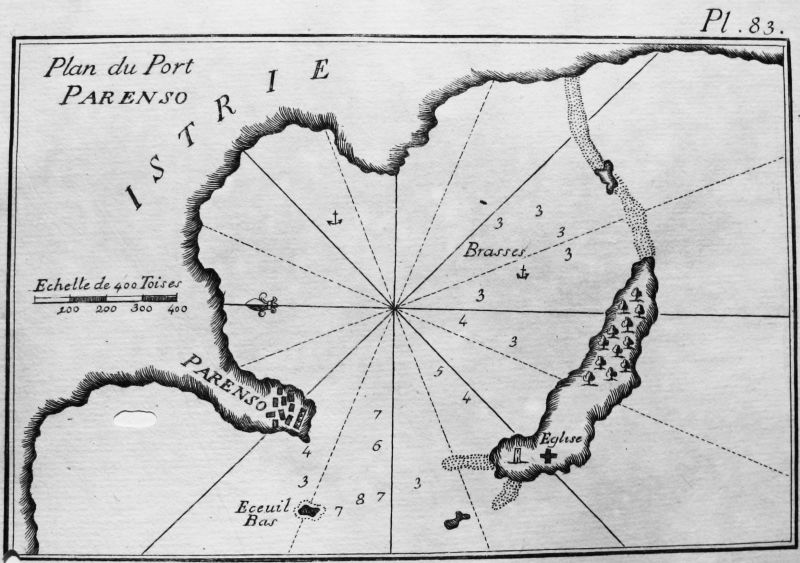 Plan du Port Parenso, Istrie (Istria, Croacia) - ROUX, Pl. 83