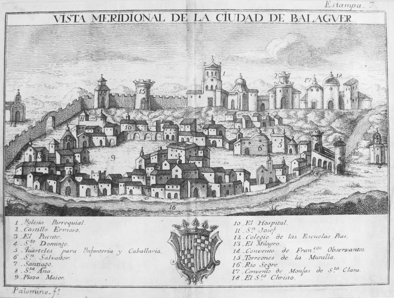 Vista Meridional de la Ciudad de Balaguer