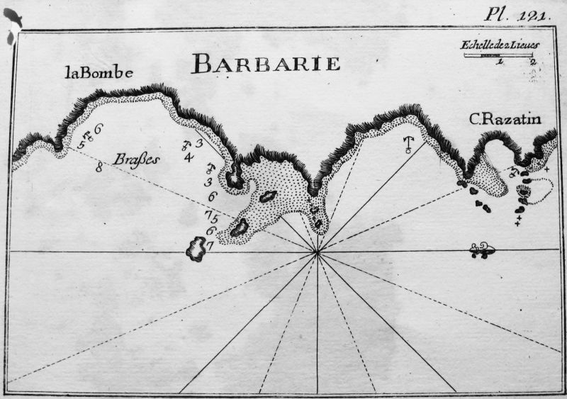 Barbarie, la Bombe, C. Razatin (Libia) - ROUX, Pl. 121