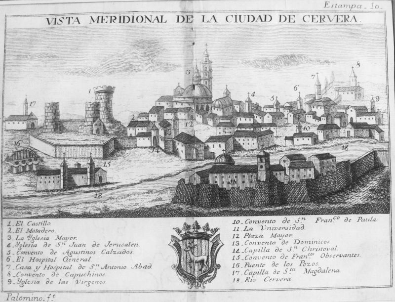 Vista Meridional de la Ciudad de Cervera