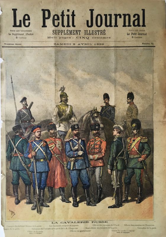 Le Petiti Journal, Supplément Illustré - Samedi 9 Avril 1892, Nº 7
