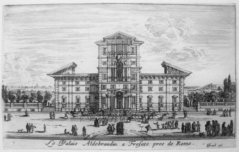 Le Palais Aldobrandin a Fresate pres de Rome / El Palacio Aldobrandin en Fresate [Frascati], cerca de Roma