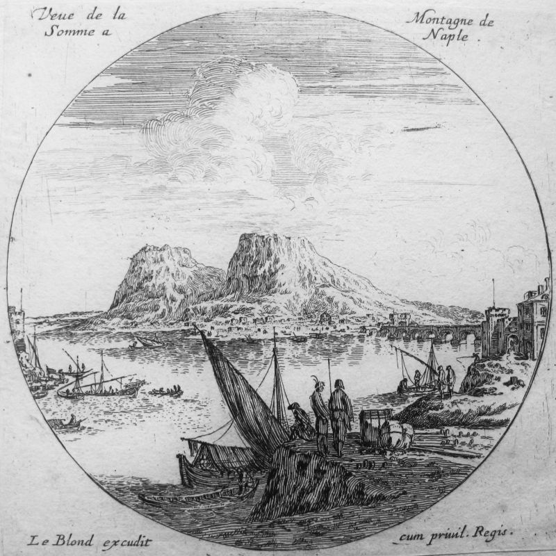 Veue de la Montagne de Somme a Naple / Monte Vesubio, Nápoles