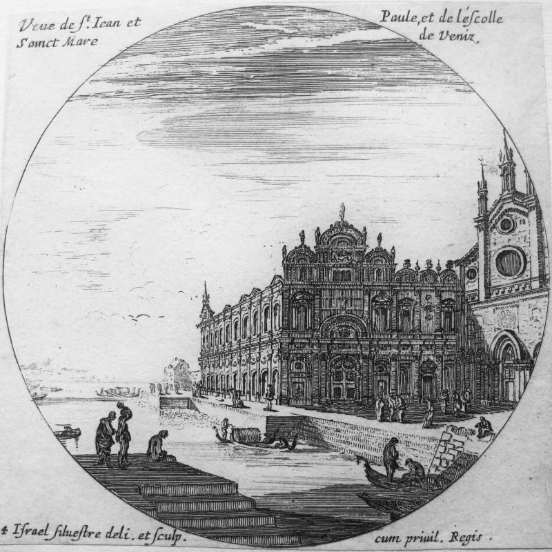 Veue de St. Iean et Paule et de l' Escolle Sanct Mare de Veniz / Vista de San Juan y San Pablo y de la Escuela Grande de San Marcos