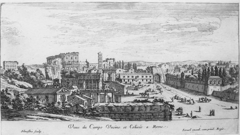 Veue du Campo Vacine et Colisée a Rome