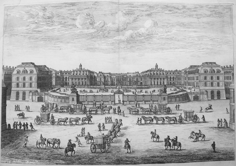 Veue du Château de Versailles du coté de l'Orangerie / Vista del Palacio de Versalles por el lado de la Orangerie