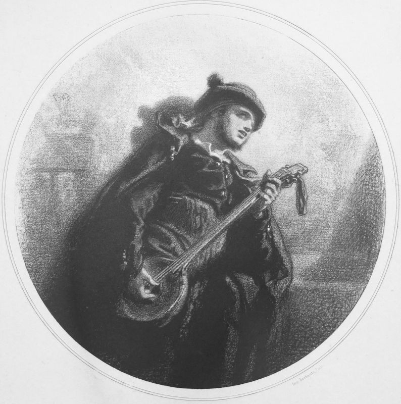Músico con Laúd de Mástil Largo