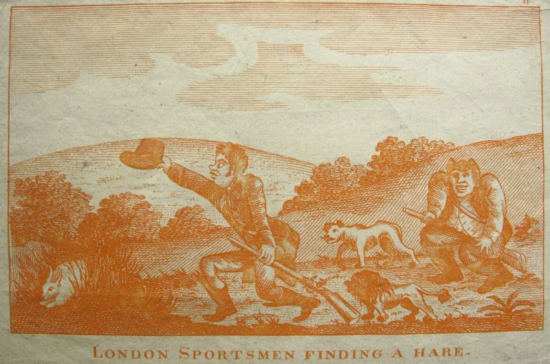 London sportsmen finding a hare / Deportistas de Londres encontrando una liebre