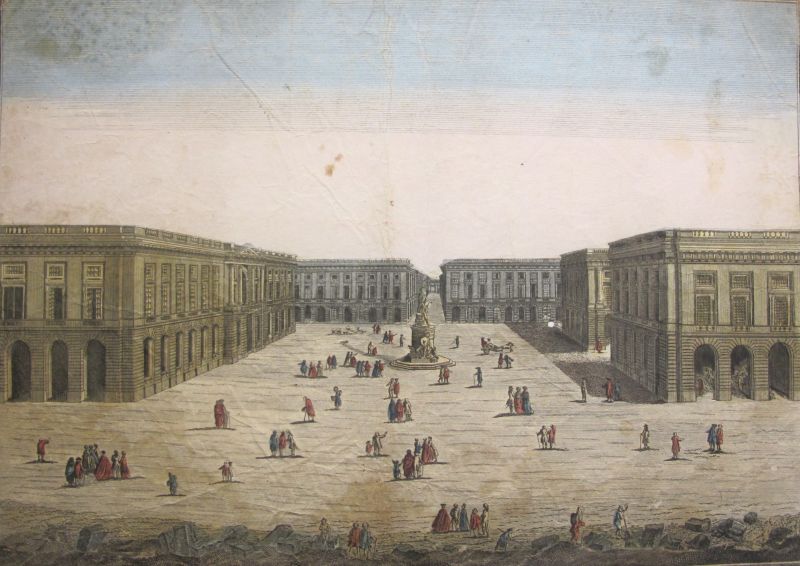 Vue de la Place Royale de Louis XV a Rheims / Plaza Real de Luis XV en Reims