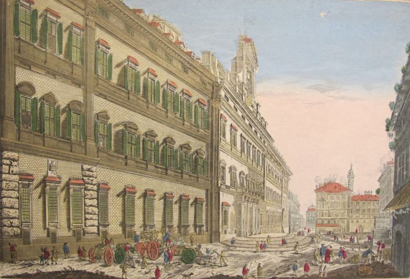 Prospect del Gran Palacio d' Innocentio hazia el Palac. Spada, A Roma