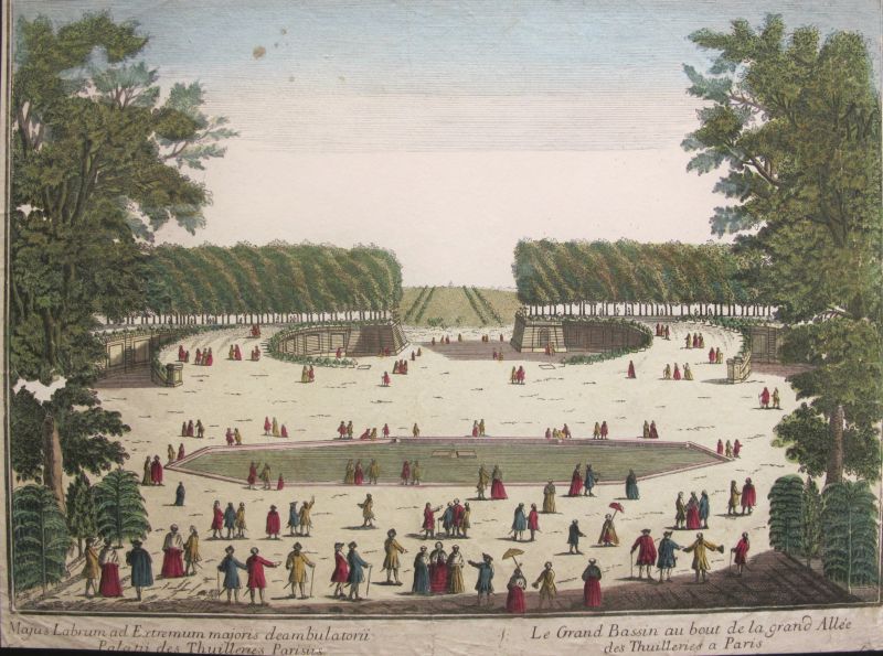 Le Grand Bassin au bout de la grand Allée des Thilleries a Paris (Tullerías, París)