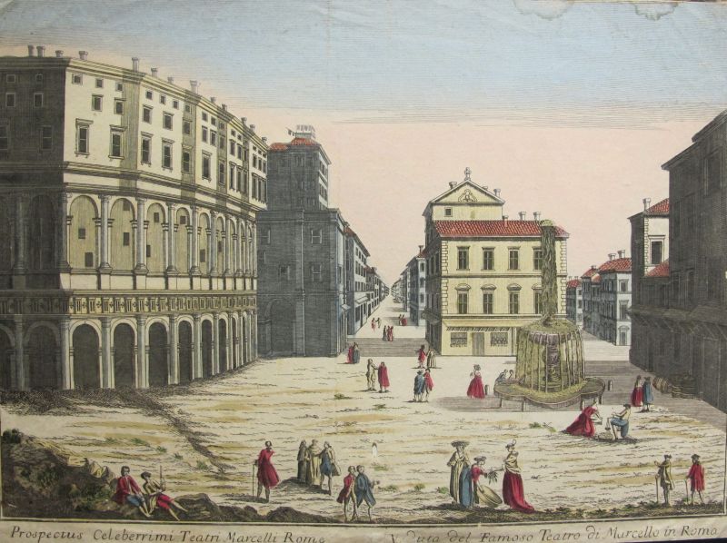 Veduta del Famoso Teatro di Marcello in Roma