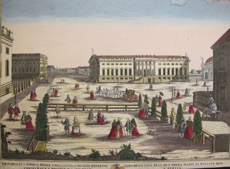 Vista de la Casa Real de l' Opera, Hazia el Palacio Real a Berlin