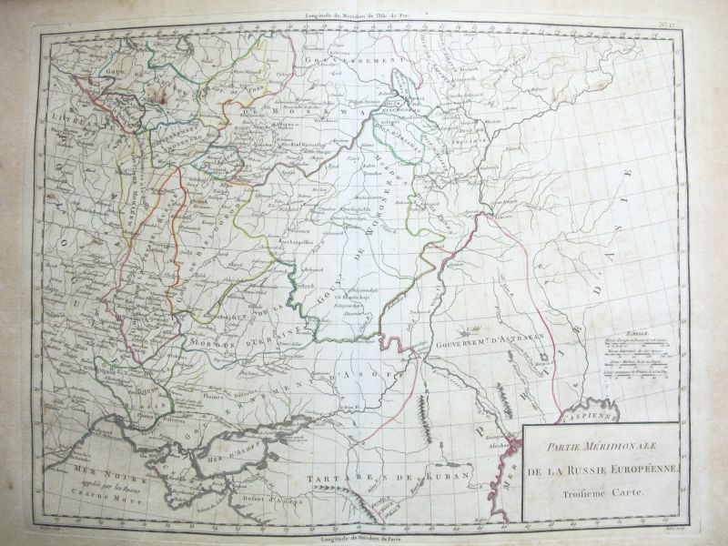 Partie Méridionale de la Russie Européenne, Troisieme carte / Sur de la Rusia Europea, tercer mapa