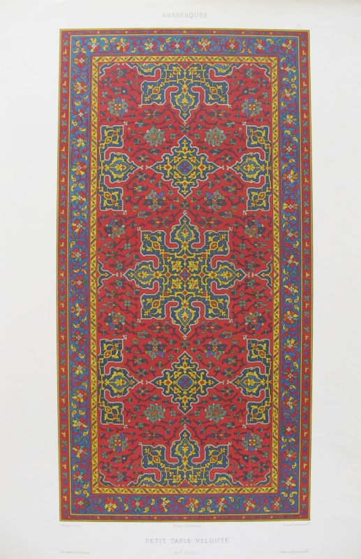 Arabesques - Petit Tapis Velouté (XIVe Siécle) / Tapiz