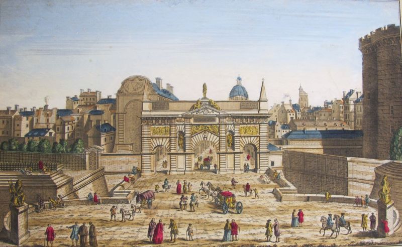 Vue de la Porte St. Antoine du Cote du Faubourg batie en 1585 et augmentée en 1671 (Paris)