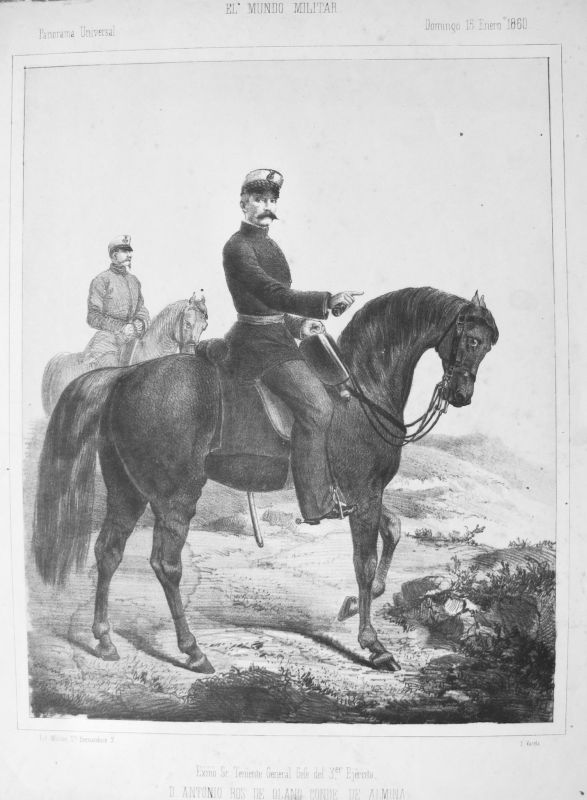 Exmo. Sr. Teniente General Gefe [Jefe] del 3er Ejército, D. Antonio Ros de Olano Conde de Almina