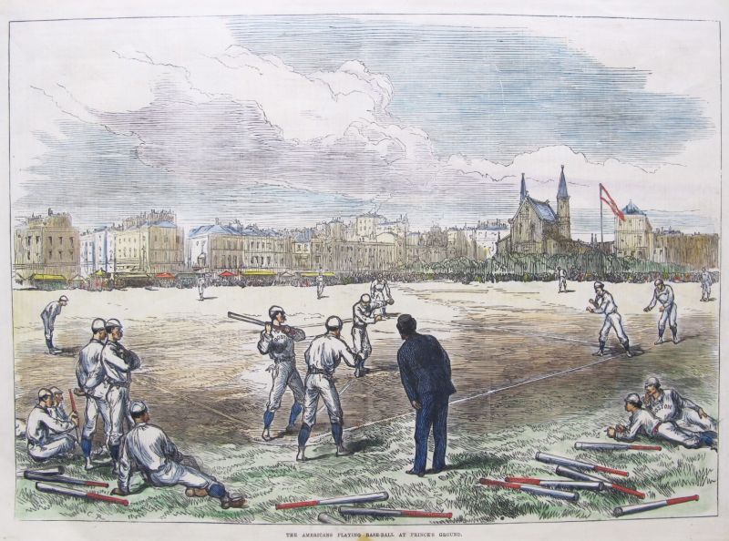 The Americans Playing Base-Ball at Prince's Ground / Los Americanos jugando al Baseball en el Campo del Príncipe